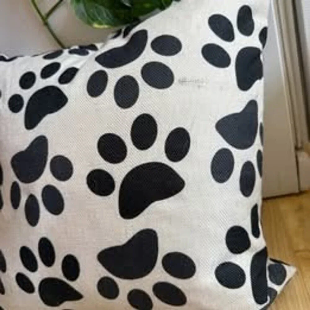 Pet Paw Print throw pillow